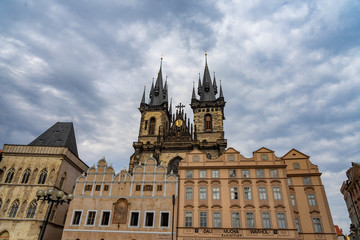 Fototapeta na wymiar Our Lady before Tyn Prague in Czech Republic.