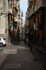 Fototapeta na wymiar Naples street by day. Italy.