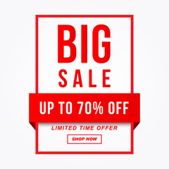 vector illustration of a sale poster with white background	