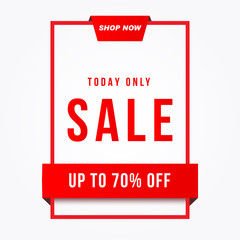 vector illustration of a sale poster with white background	