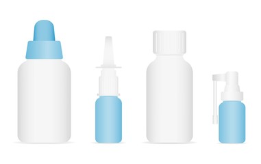 Realistic medical bottles and sprays 2