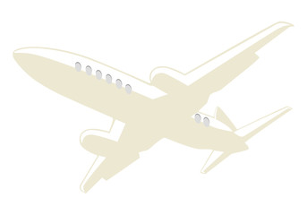 Fototapeta na wymiar Passenger airplane liner in the sky. Vector illustration