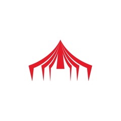 Circus tent logo template Vector illustration