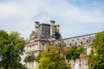 Rooftop of the Louvre Palace, a former royal palace located on the Right Bank of the Seine in Paris, France