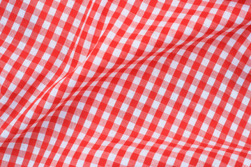 red and white checkered tablecloth