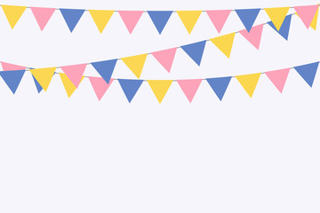 party carnival bunting garland flag background vector