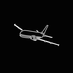 airplane in the sky. Air plane logo