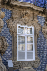 Palace of Raio (Palacio do Raio, 1754) - Baroque end Rococo style palace decorated with azulejo tiles in the center of Braga. Portugal.