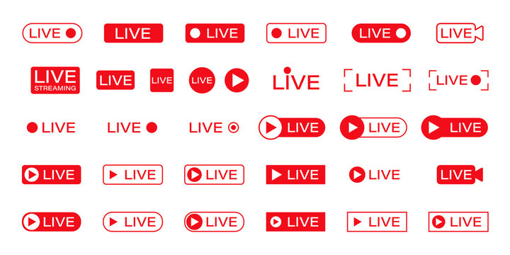 live icon online stream video play vector illustration