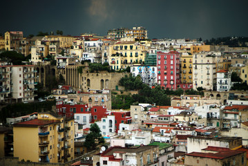 Top view of the city of Naples. Italy.