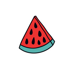 watermelon doodle icon
