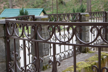 Wrought iron lattice in the park