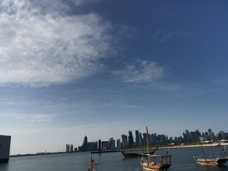 Naklejka premium corniche, qatar