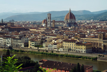Obraz premium View of the Cathedral of Santa Maria del Fiore from Piazzale Michelangelo. Florence. Italy.