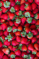 strawberries on the market