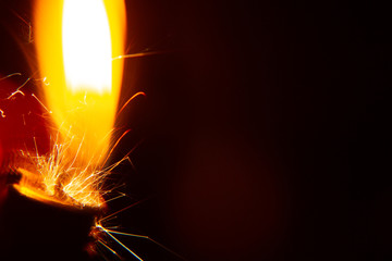 sparks of fire