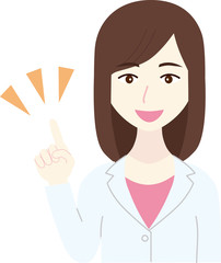 若い白衣の女性