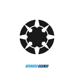 Compass Icon Design Vector