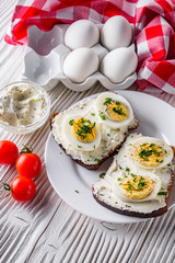 delicious and nutritious cheese and boiled egg sandwich