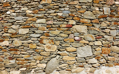 Texture of old masonry of stones