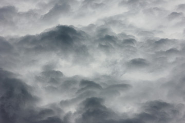 dark clouds before a thunderstorm