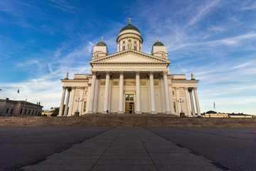 Fototapeta na wymiar Helsinki, Finland - September 02, 2019: St. Nicholas Cathedral in the city center.