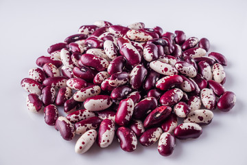 fresh organic natural beans on a white background