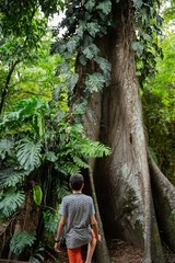 Fototapeta premium young couple in the jungle