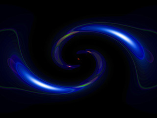 青い渦巻きのイラスト