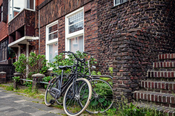 Fototapeta na wymiar bicycles in the netherlands
