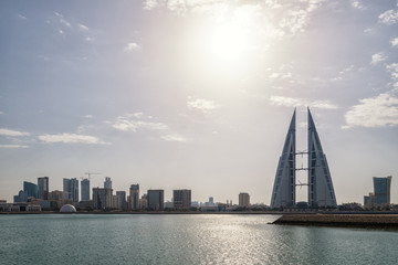 The Manamah skyline in Bahrain