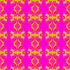 bright pink seamless pattern. colorful fabric, cover. floral ornament in Oriental style. print, template.