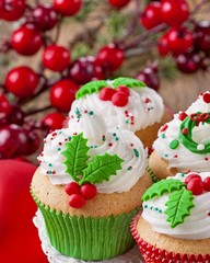 cupcakes with strawberry