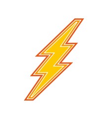 Electricity Power with Lightning Flash Bolt Sign 