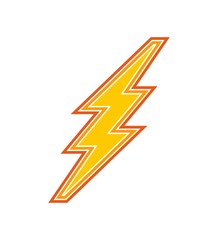 Electricity Power with Lightning Flash Bolt Sign 