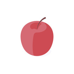 Red apple isometric vector illustration. Flat 3d ripe fruit for healthy eating and dieting concept.