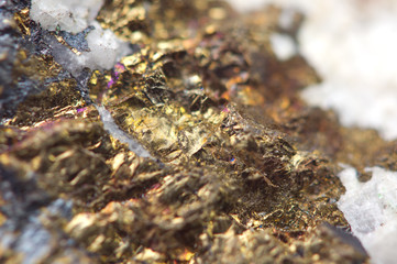 Gold. Yellow nugget. Golden background. Macro