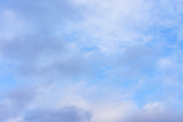 Blue sky with clouds, background, copy space
