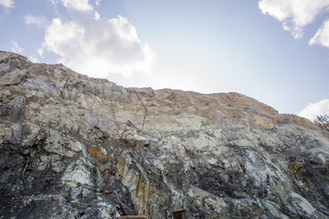 Open pit chromium chrome ore quarry mine