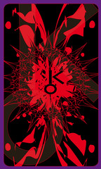 Tarot cards - back design. Chiron, astrology
