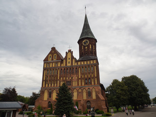 Fototapeta na wymiar DEPARTMENT OF CATHEDRAL in the city of Kaliningrad