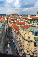 Naklejka na ściany i meble Architecture and landmark skyline of Prague in Czech Republic.