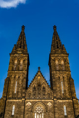 Fototapeta na wymiar Saint Peter and Saint Paul Vysehrad Prague in Czech Republic.