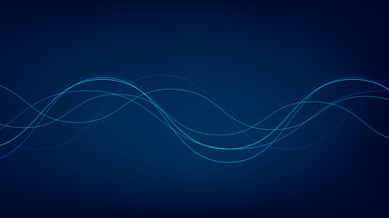 Flowing particle waves,sound wave concept,design for music studio and science,Vector Illustration.