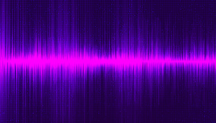 Fototapeta premium Modern Digital Sound Wave with on Ultra Violet Background,technology and earthquake wave concept,design for music industry,Vector,Illustration.
