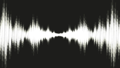 White Earthquake Wave on Black background,audio wave diagram concept,design for education and science,Vector Illustration.