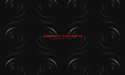 Graphic circles seamless pattern. Abstract futuristic art wallpaper. Vector illustration.
