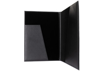 elegant open folder for documents on a white background