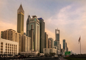 Dubai skyline nice sky