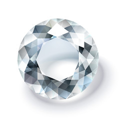 Shiny white diamond illustration